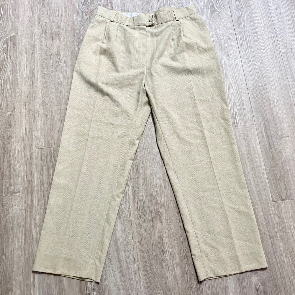 4) Vintage Bernard Zins France Pleated Fr. Wool High Rise Straight Leg Pants M/L